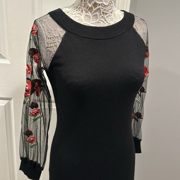 Brand new INC international Concept sheer stitching sleeves Dress - Picture 2 of 8